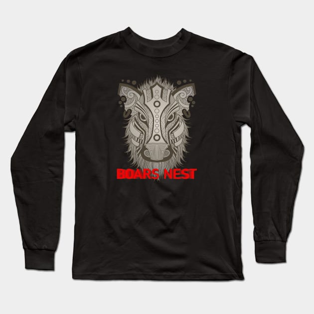 Boars Nest Long Sleeve T-Shirt by ManulaCo